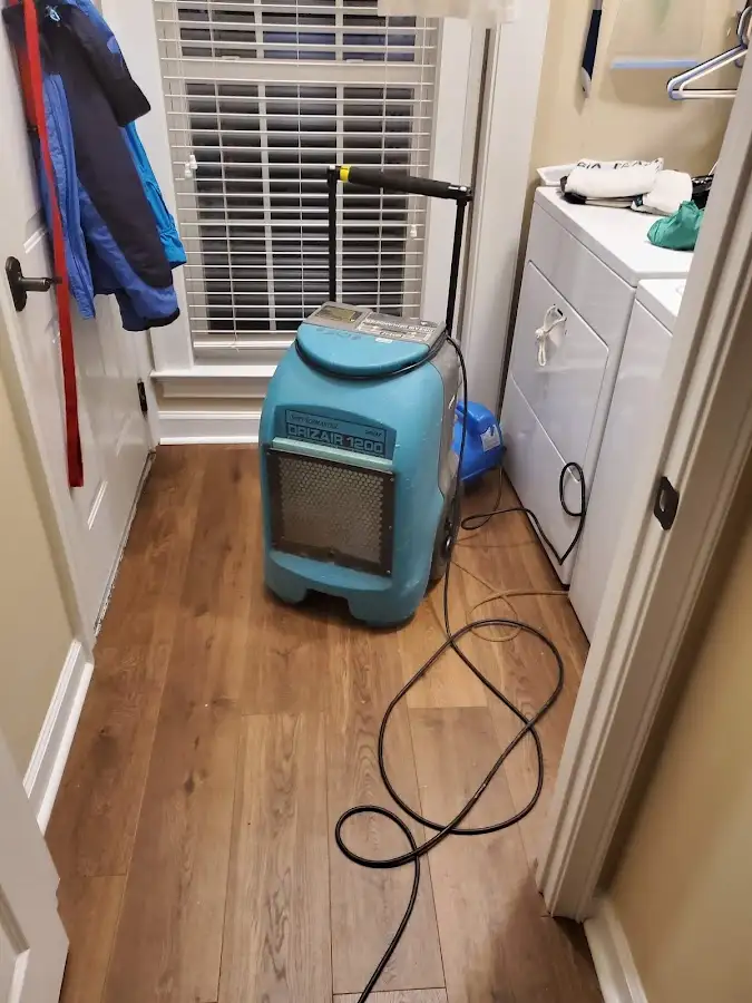 Commercial dehumidifier deployed for Flood Damage Cleanup in Canby
